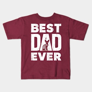 Best Dad Ever Father's Day Devon Rex Cat Owner Kids T-Shirt